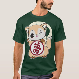 Cute Anime voor met Dream Kanji en de Japanse cult T-shirt