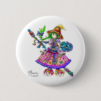 Cute Anime Witch Kawaii Halloween Magic Spell Ronde Button 5,7 Cm