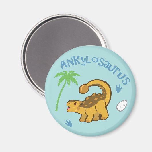 Cute Ankylosaurus Magneet (Voorkant / Achterkant)