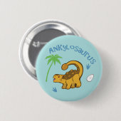 Cute Ankylosaurus Ronde Button 5,7 Cm (Voorkant /achterkant)