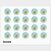Cute Ankylosaurus Ronde Sticker (Vel)