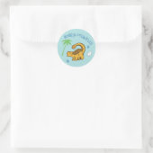 Cute Ankylosaurus Ronde Sticker (Tas)