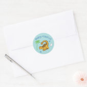 Cute Ankylosaurus Ronde Sticker (Envelop)