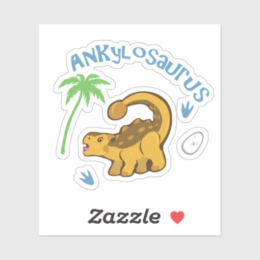 Cute Ankylosaurus Sticker (Vel)