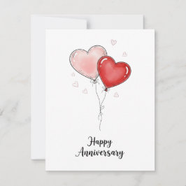 Cute Anniversary Card Personalized Couple Gift Feestdagenkaart