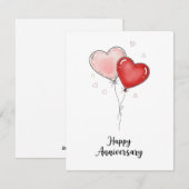 Cute Anniversary Card Personalized Couple Gift Feestdagenkaart (Voorkant / Achterkant)