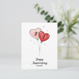Cute Anniversary Card Personalized Couple Gift Feestdagenkaart