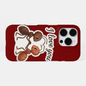 Cute Ant Love Sticker – Romantic Transparent Desig iPhone Hoesje (Achterkant horizontaal)