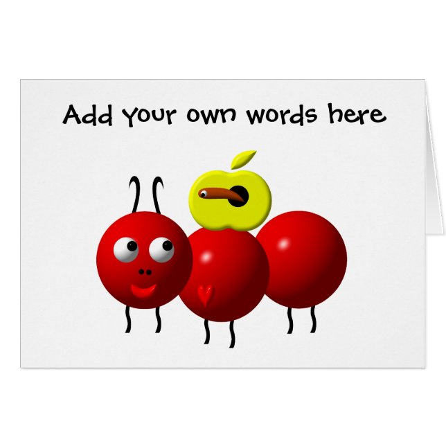 Cute Ant met Apple (Voorkant Horizontaal)