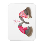Cute anteaters in love magnet magneet (Verticaal)