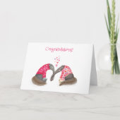 Cute anteaters in love wedding or engagement card kaart (Voorkant)