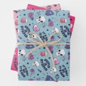 Cute Anti-Valentin Day Cupid Heart Roos Pattern Inpakpapier Vel (In situ)