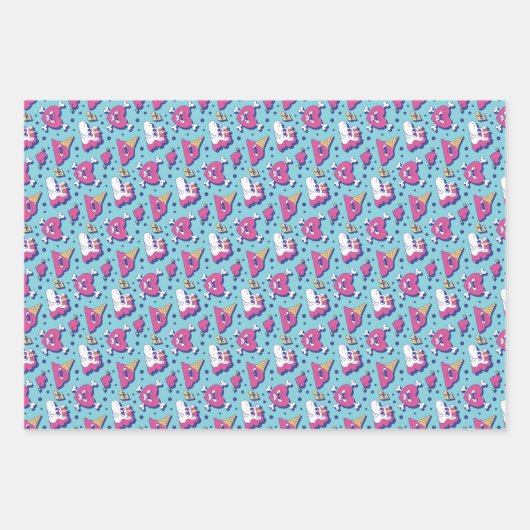 Cute Anti-Valentin Day Roze Heart Pattern Inpakpapier Vel (Voorkant 3)