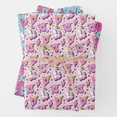 Cute Anti-Valentin Day Roze Heart Pattern Inpakpapier Vel (In situ)