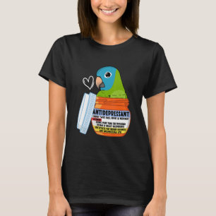 Cute Antidepressant Parrot I Blue-crowed Conure T-shirt
