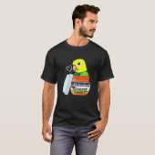 Cute Antidepressant Parrot I Dubbelgeel T-shirt (Voorkant volledig)