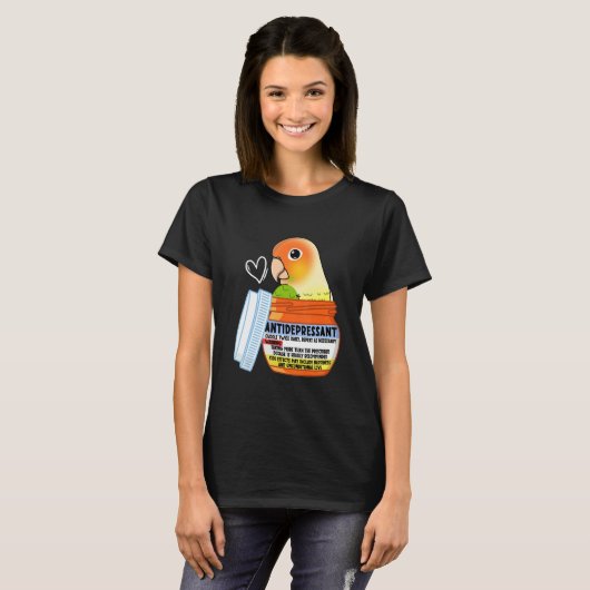 Cute Antidepressant Parrot I Green Cheek Pineapple T-shirt (Voorkant volledig)