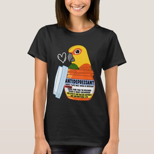 Cute antidepressant Parrot I Jenday Conure T-shirt (Voorkant)