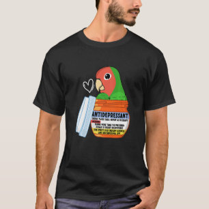 Cute Antidepressant Parrot I Rosy-face Green Love T-shirt