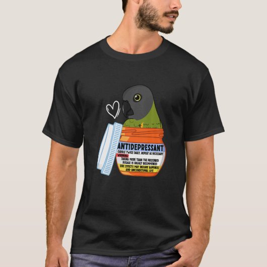 Cute Antidepressant Parrot I Senegal Parrot Premiu T-shirt (Voorkant)