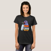 Cute Antidepressant Parrot I Violet Indian Ringnec T-shirt (Voorkant volledig)