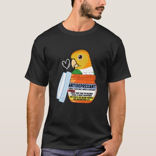 Cute Antidepressant Parrot I White-bellied Caïro T-shirt (Voorkant)