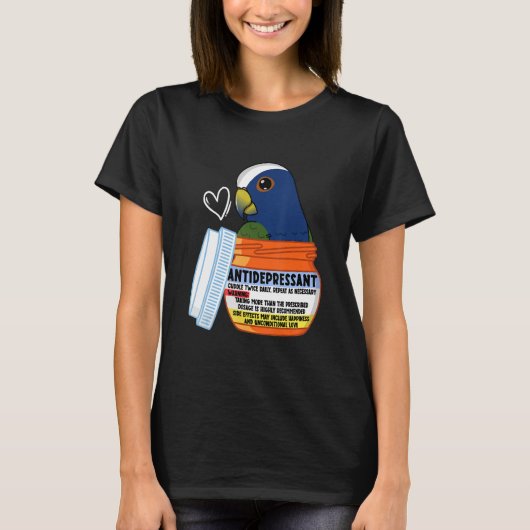 Cute Antidepressant Parrot I White capped Pionus T-shirt (Voorkant)