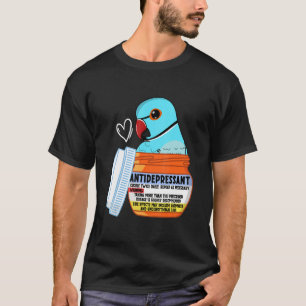 Cute antidepressiva Parrot I Blue Indianine Ringne T-shirt