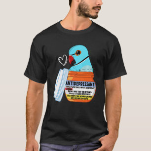 Cute antidepressiva Parrot I Blue Indianine Ringne T-shirt