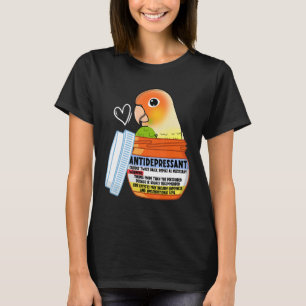 Cute antidepressiva Parrot I Green Cheek Pineappel T-shirt