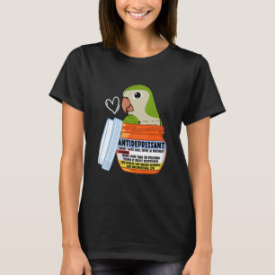 Cute antidepressiva Parrot I Green Monk Paraket Q T-shirt