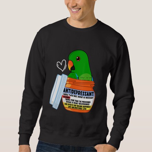 Cute antidepressiva Parrot I mannetje Eclectus Trui (Voorkant)