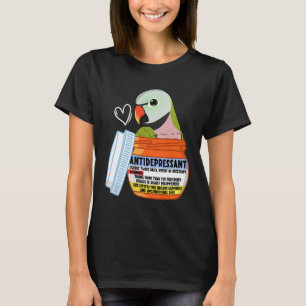Cute antidepressiva Parrot I Mustache Paraket T-shirt
