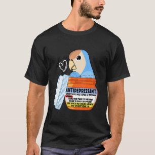 Cute antidepressiva Parrot ik heb een blauwe liefd T-shirt
