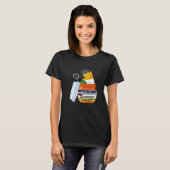 Cute antidepressivant Parrot I Black met Caïque T-shirt (Voorkant volledig)
