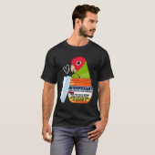 Cute antidepressivant Parrot I Red Maskast Conure T-shirt (Voorkant volledig)