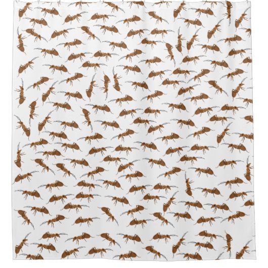 Cute Ants Pattern Douchegordijn (Voorkant)