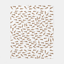 Cute Ants Pattern Fleece Deken