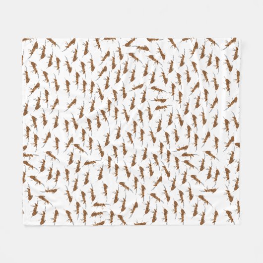 Cute Ants Pattern Fleece Deken (Voorkant (Horizontaal))