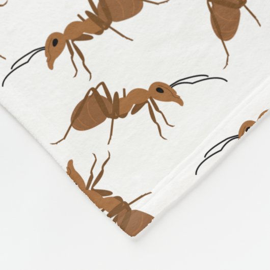 Cute Ants Pattern Fleece Deken (Hoek)