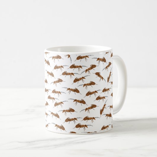 Cute Ants Pattern Koffiemok (Voorkant rechts)