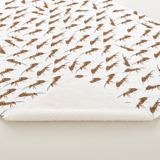 Cute Ants Pattern Sherpa Deken (3/4)