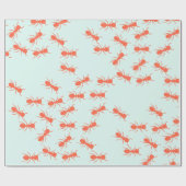 Cute Ants Wrapping Paper Cadeaupapier (Vlak)