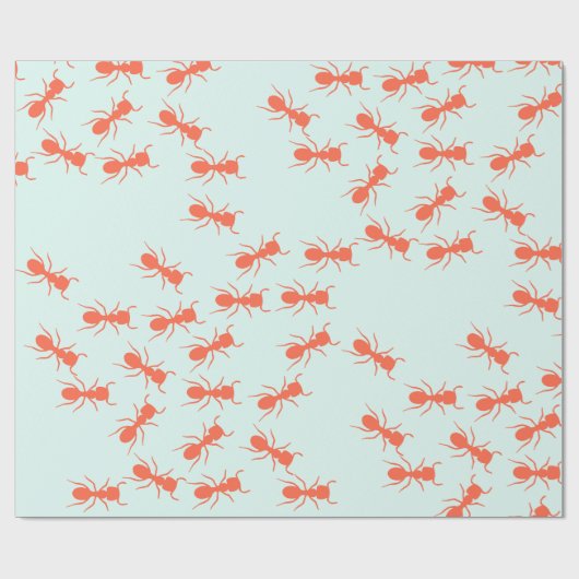 Cute Ants Wrapping Paper Cadeaupapier (Vlak)