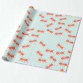 Cute Ants Wrapping Paper Cadeaupapier (Uitgerold)