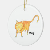 Cute Apathetic Orange Cat Keramisch Ornament (Links)