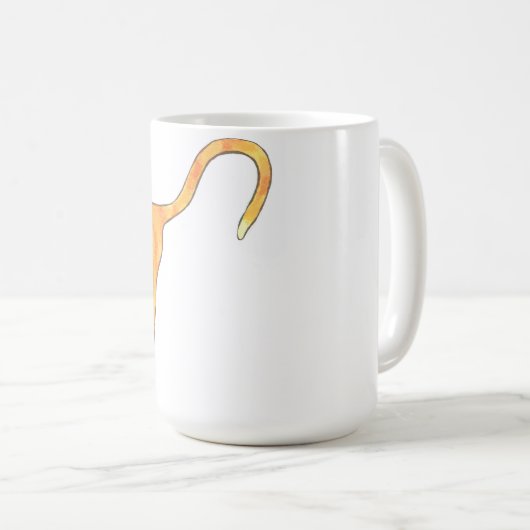 Cute Apathetic Orange Cat Koffiemok (Voorkant rechts)