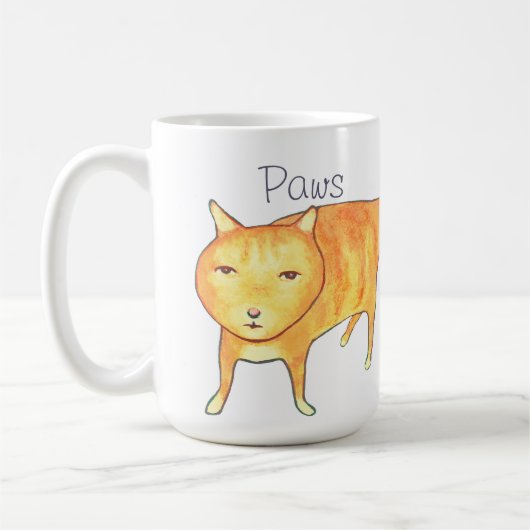 Cute Apathetic Orange Cat Koffiemok (Links)