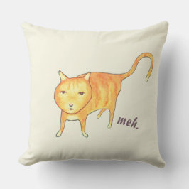 Cute Apathetic Orange Cat Kussen