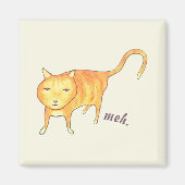 Cute Apathetic Orange Cat Magneet (Voorkant)
